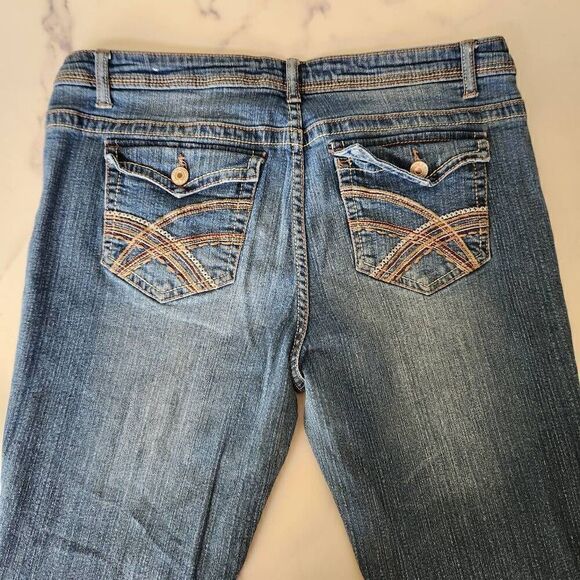 Rue21 13 / 14 are slim boot Dark Blue jeans denim women's - Picture 3 of 7